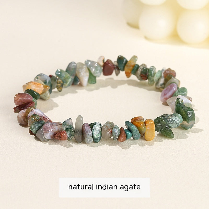 Natural Crystal Gravel Agate Aventurine Irregular Bracelet