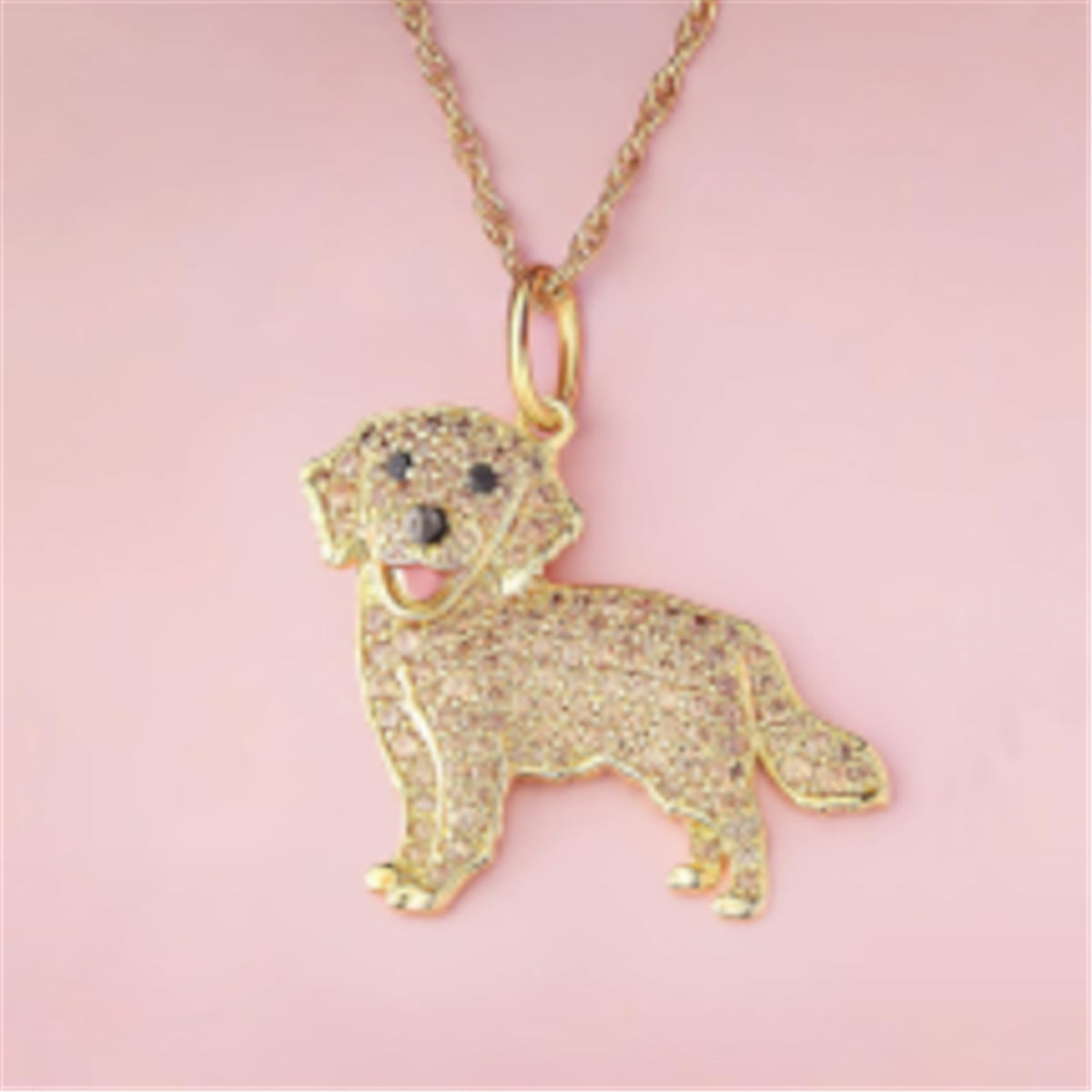 Collier pendentif mignon en forme de Golden Retriever