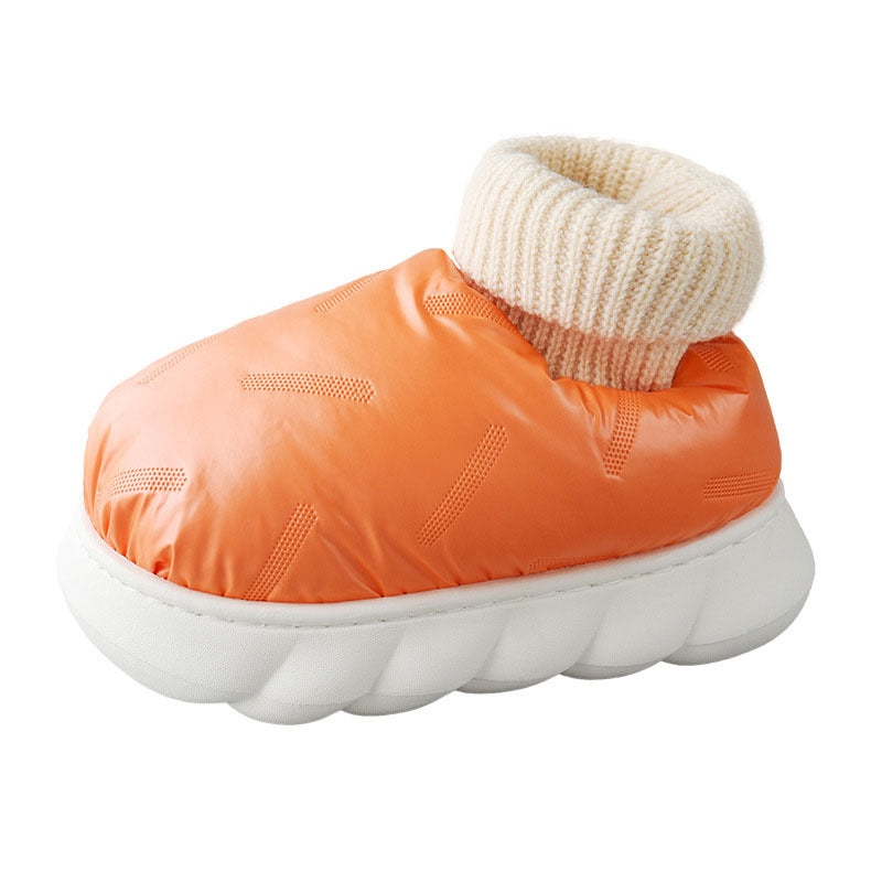 Pantoufles en coton et velours de pain, chaussures imperméables et chaudes pour la maison, pour couples