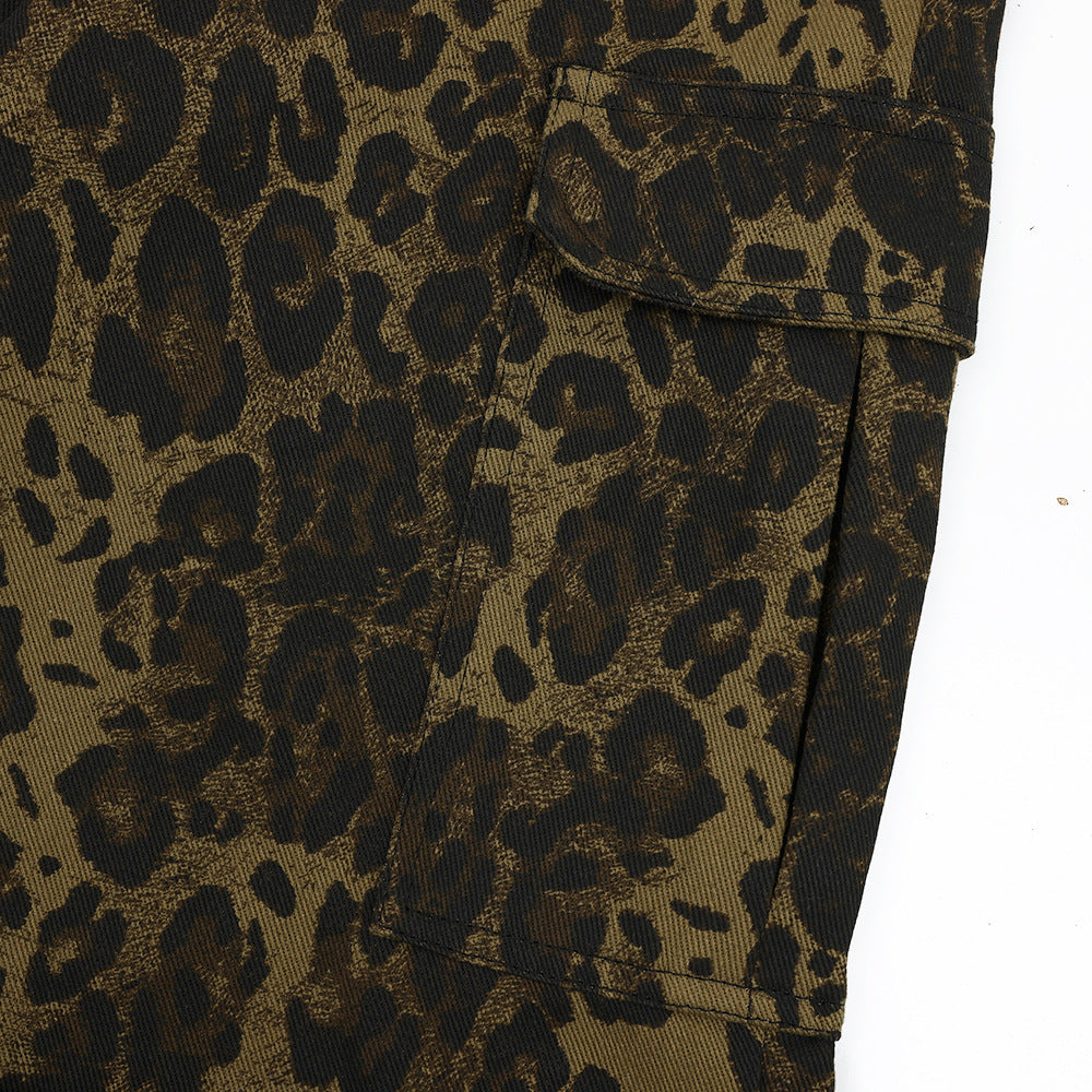 Leopard Print Casual Trousers For Men And Women
