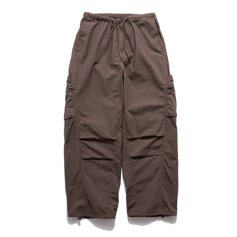 Japanese Style Workwear Pants Men's Sports Drawstring