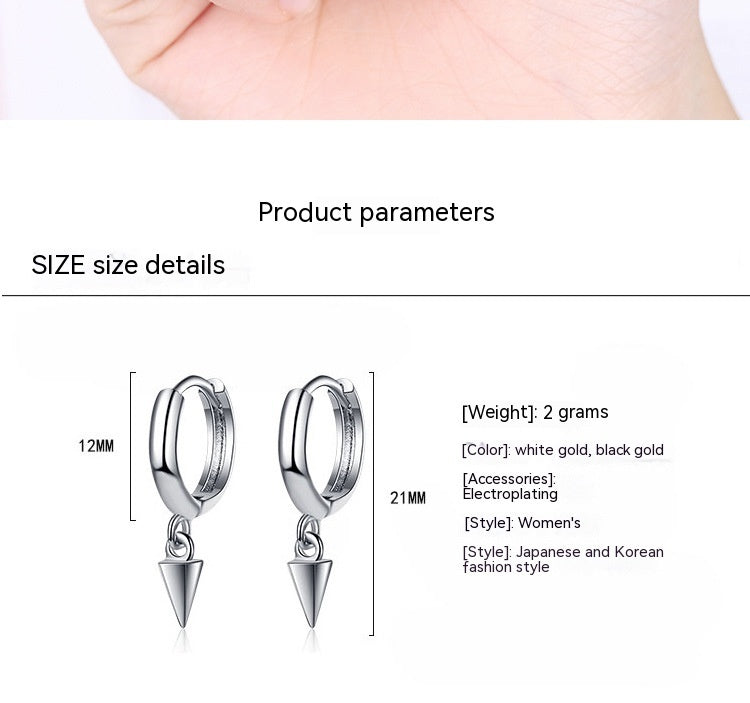 Boucles d'oreilles à motif géométrique à la mode pour femmes, conception conique simple