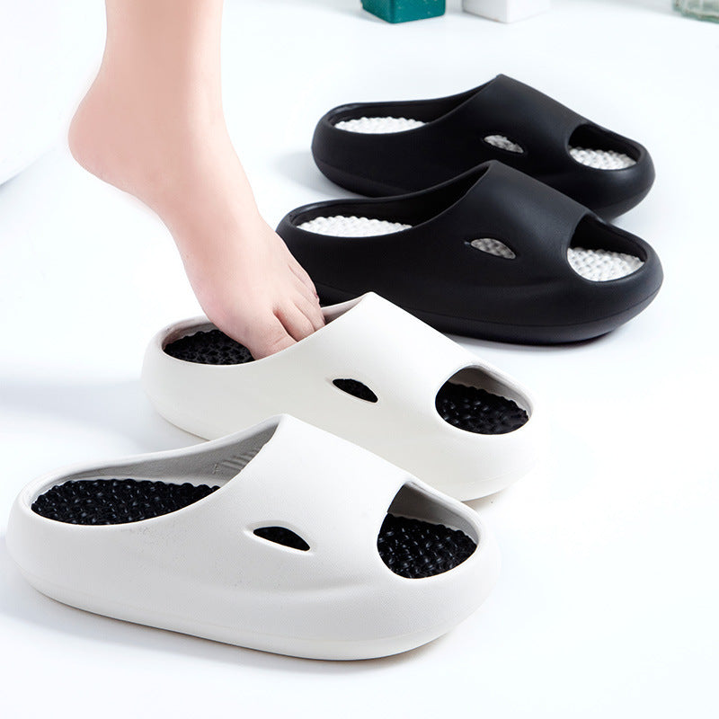 Pantoufles d'été pour Couple, vêtements d'extérieur, fond épais, sensation de merde, pour la maison