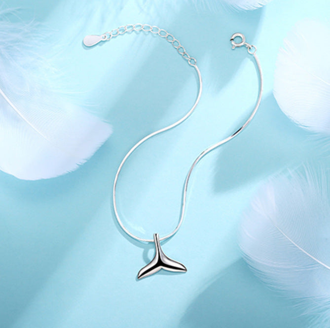 Bracelet en forme de larme de sirène minimaliste en argent pour femme, version coréenne