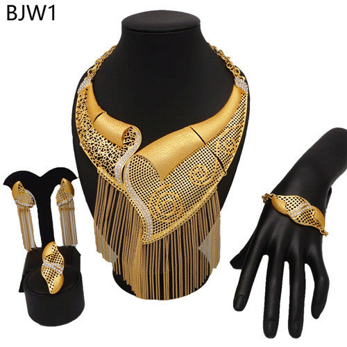 24K Gold Plated Banquet Necklace Suit