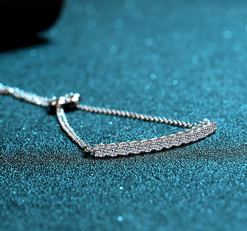 Bracelet en argent sterling 13 carats moissanite
