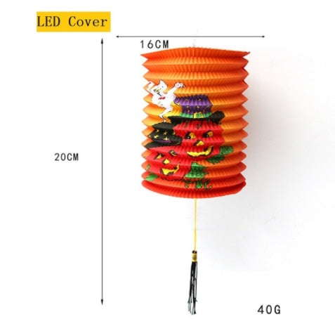 Decoración navideña de Halloween Linternas Arte de tela Fantasma Luces de cadena de Halloween
