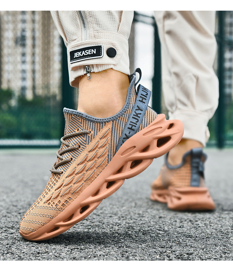 Jinjiang – chaussures légères à fond torsadé pour hommes, baskets Fly-kit en maille torsadée, chaussures collantes froides