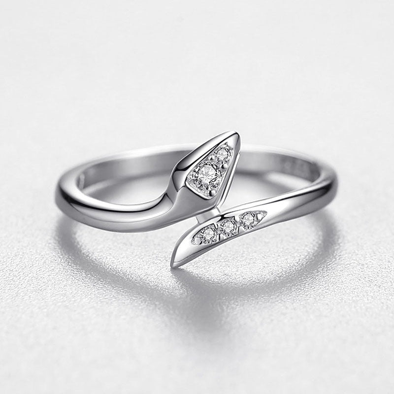 Bague serpent en argent sterling, bague empilable pour femme