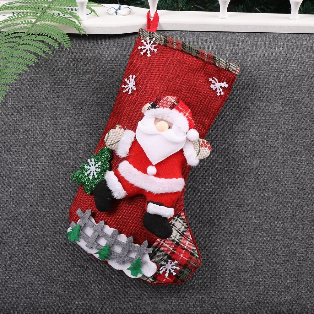 Decoraciones navideñas Calcetines de Papá Noel Colgante para árbol de Navidad Calcetines de Navidad Bolsa de regalo Bolsa de Navidad