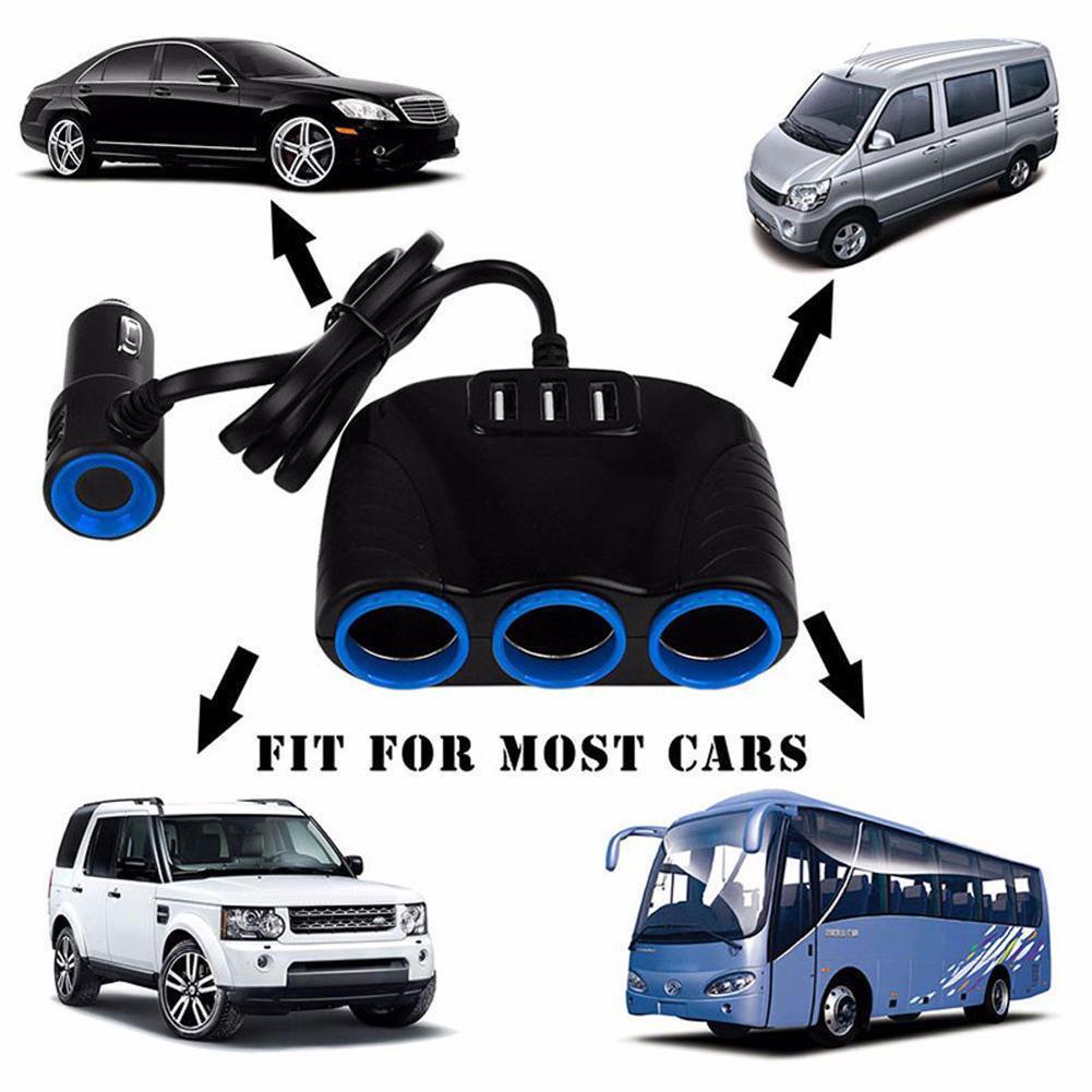 Encendedor de cigarrillos para coche, carga de teléfono móvil de alta potencia, USB Dual multifuncional, 120W
