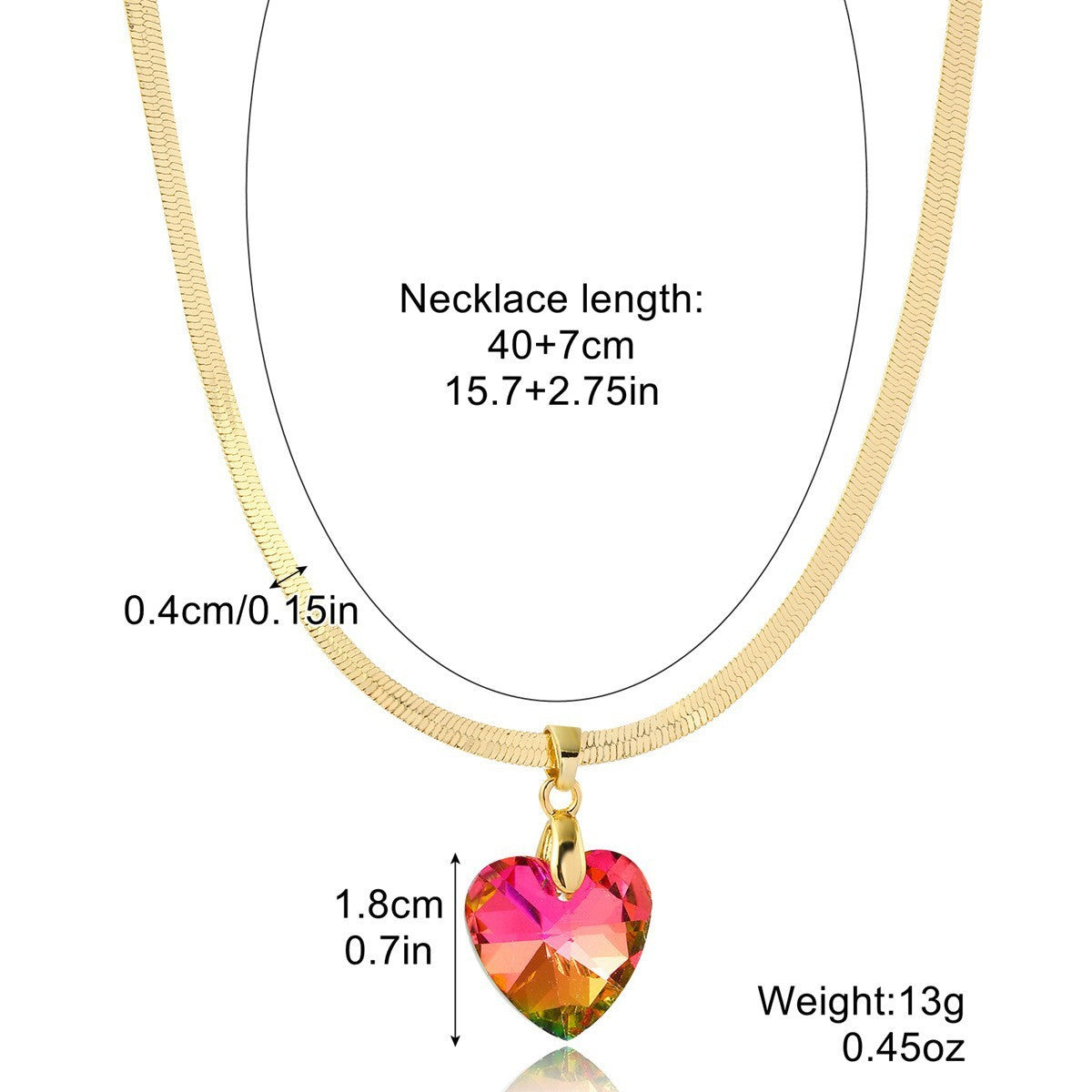 Chaîne de clavicule pendentif gemme de haute qualité européenne et américaine