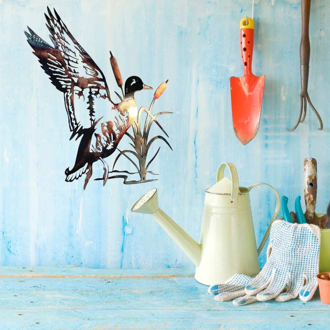 Décoration murale en alliage de canard colvert