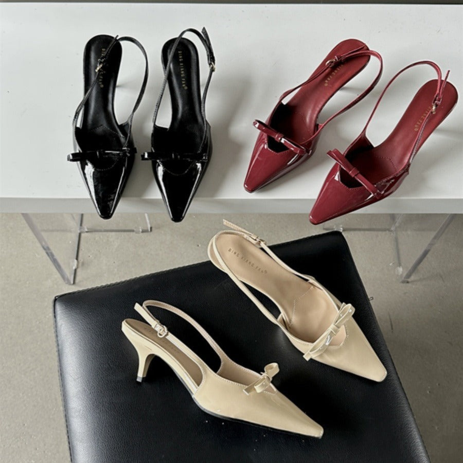 Sandales d'été à talons hauts et bout fermé