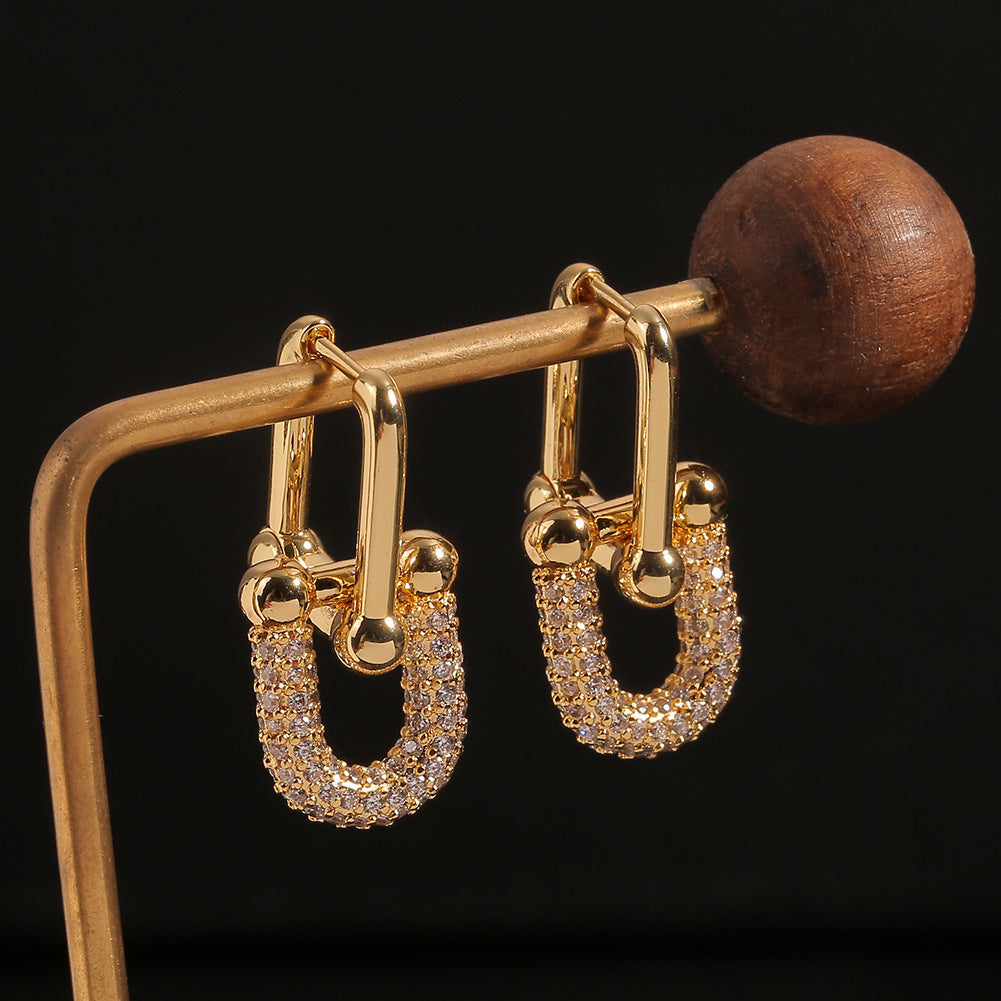 New Geometric European And American Ins Cold Style Ear Rings Women