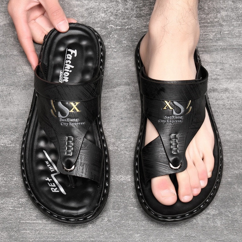 Sandalias con tapa de fondo suave de látex a la moda para hombre