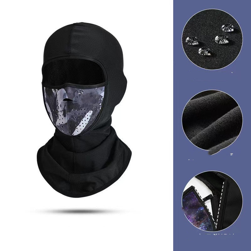 Couvre-cou de masque facial de ski chaud et coupe-vent d'extérieur d'hiver