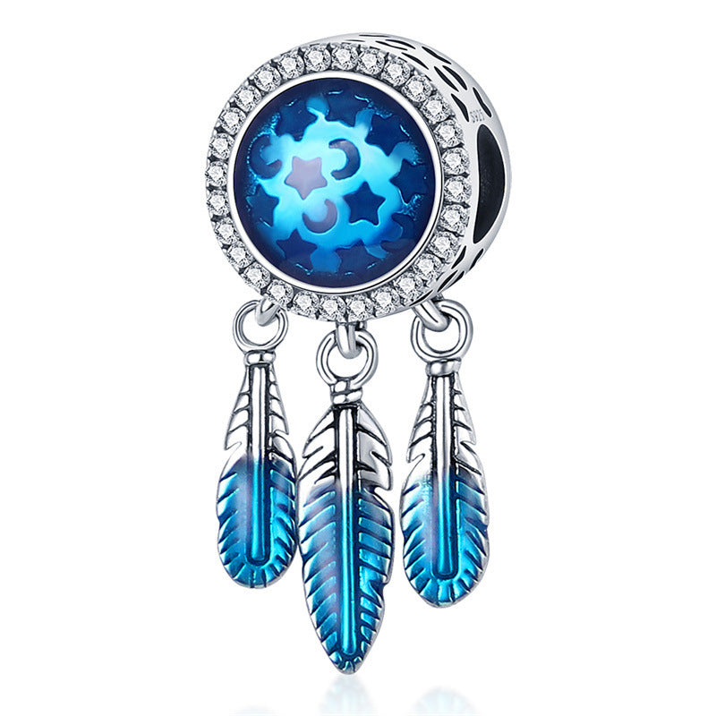 Colgante de árbol de los deseos con trébol de herradura en forma de U de la suerte