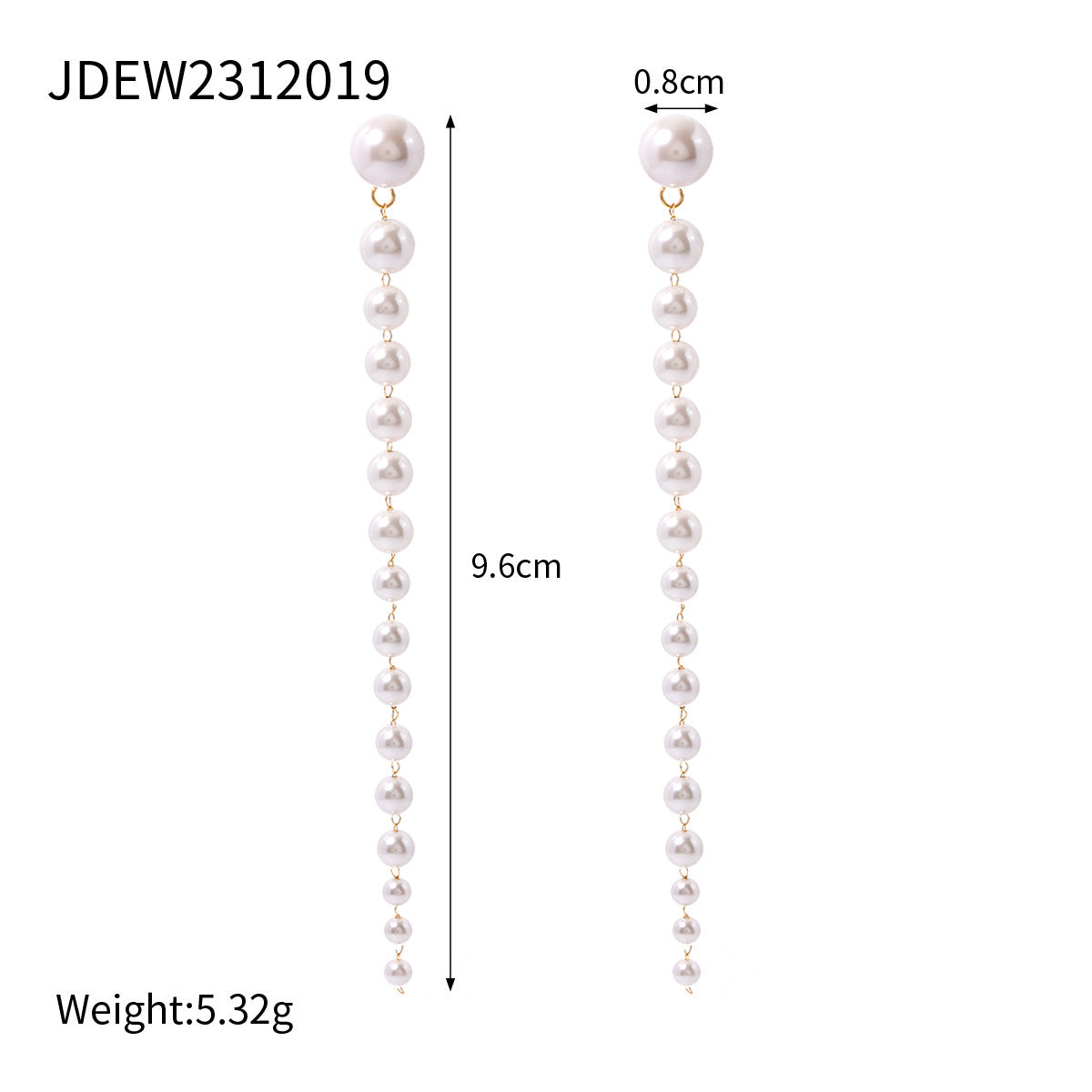 Boucles d'oreilles pendantes en zircon et perles exquises