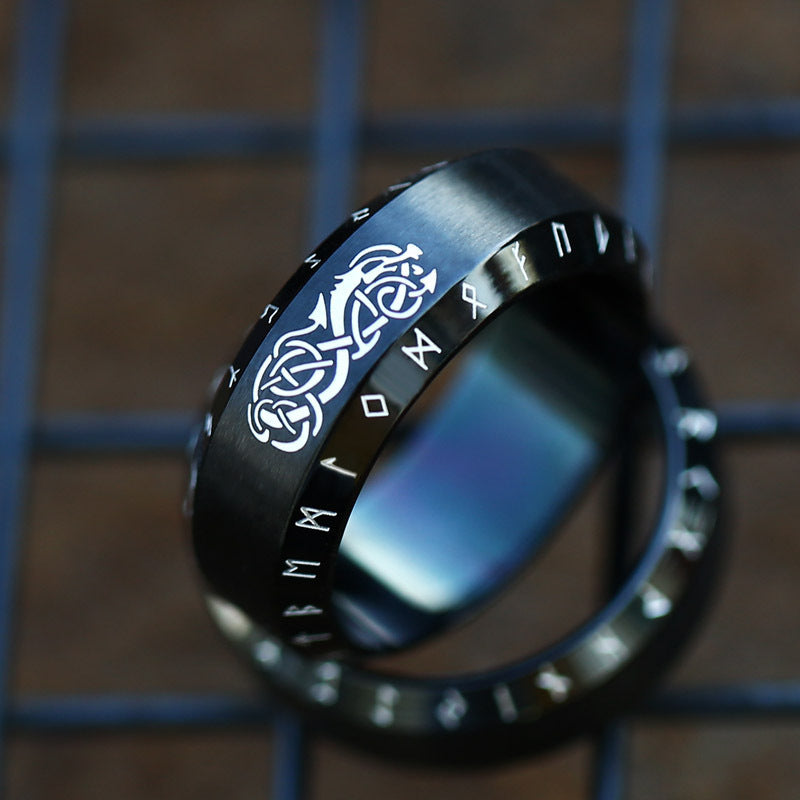 Bague en acier inoxydable à la mode simple