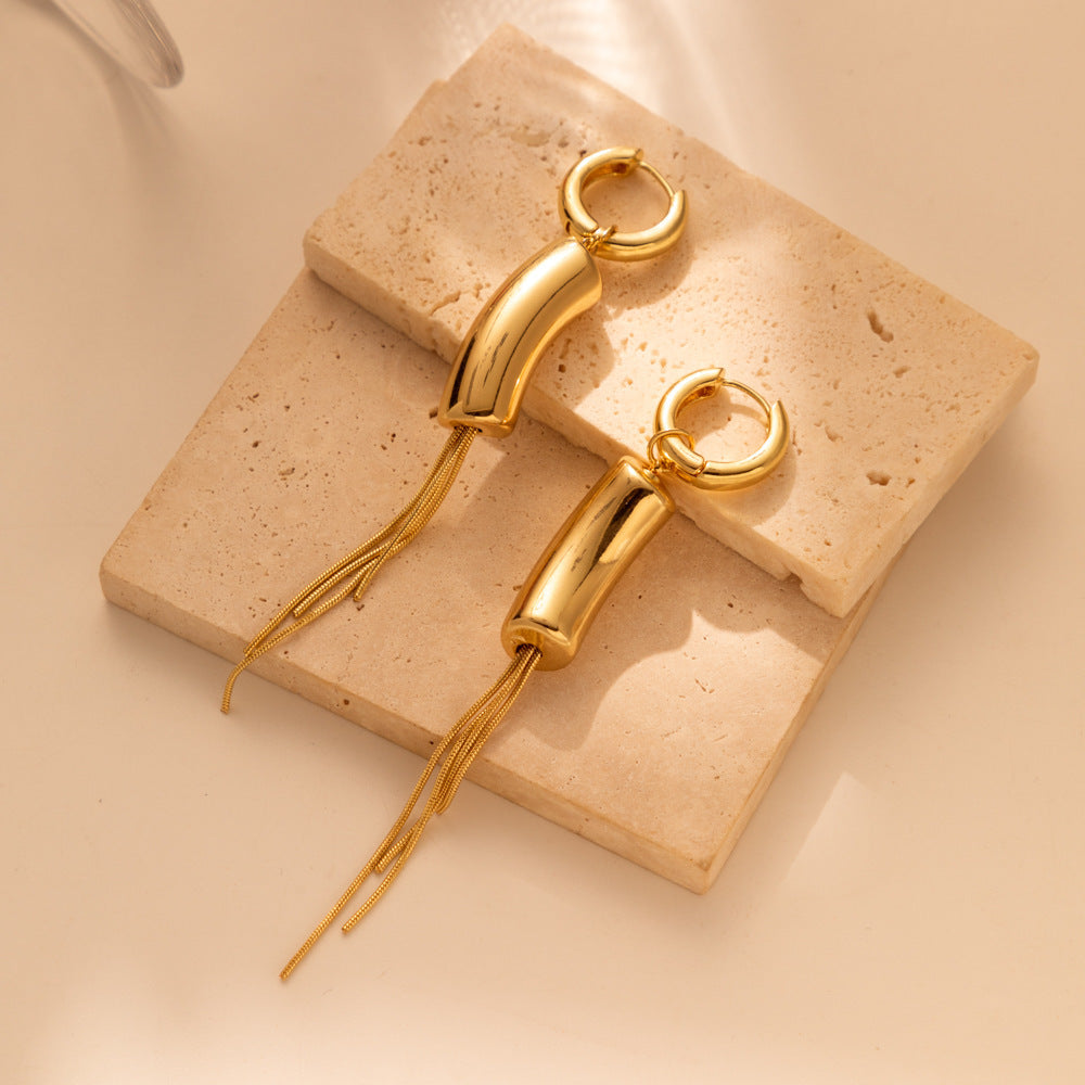 Boucles d'oreilles longues asymétriques créatives pour femmes