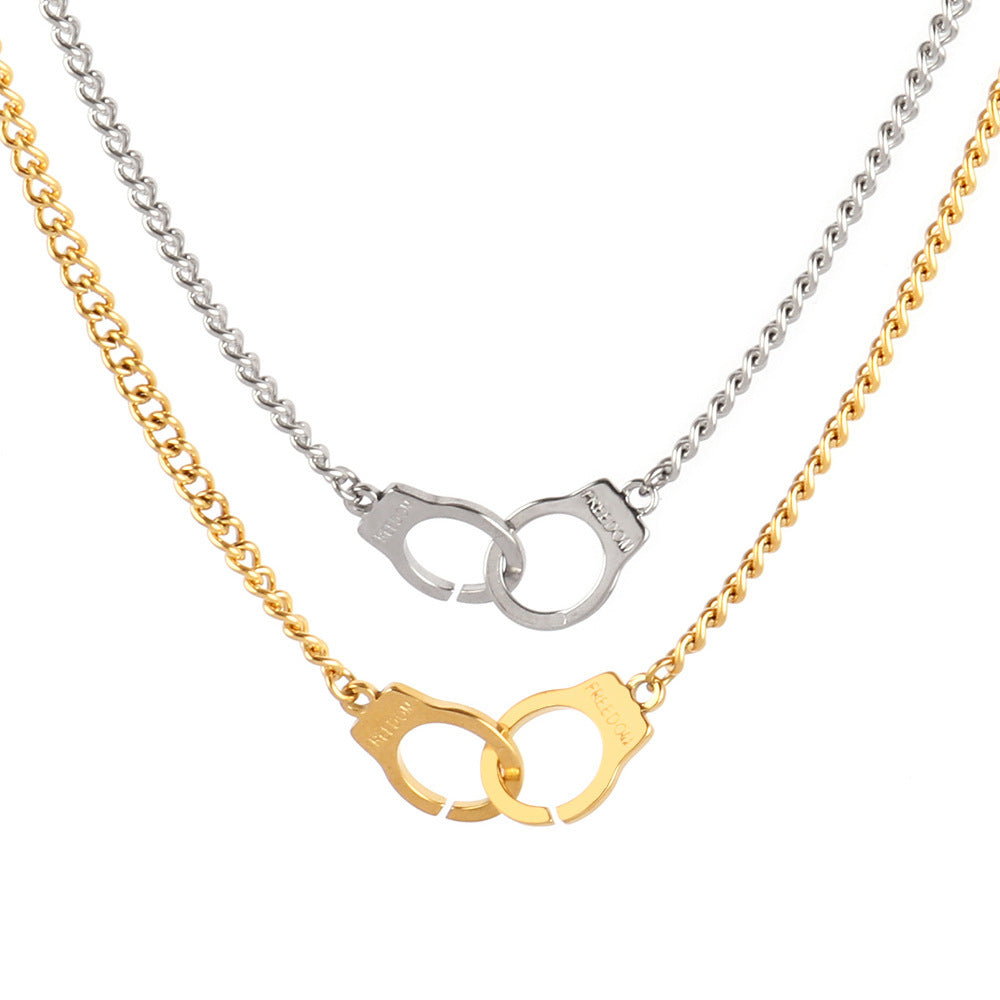 Collar punk hip hop Cadena de suéter de acero inoxidable vintage