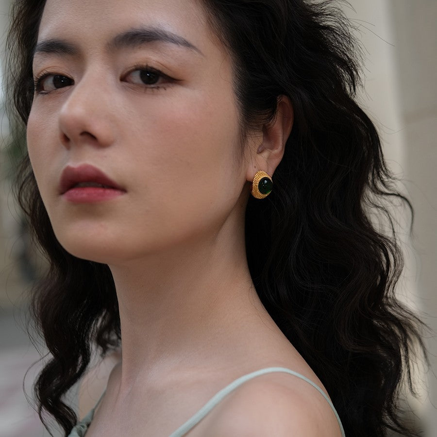 Boucles d'oreilles épingles en cristal et argent pour femmes