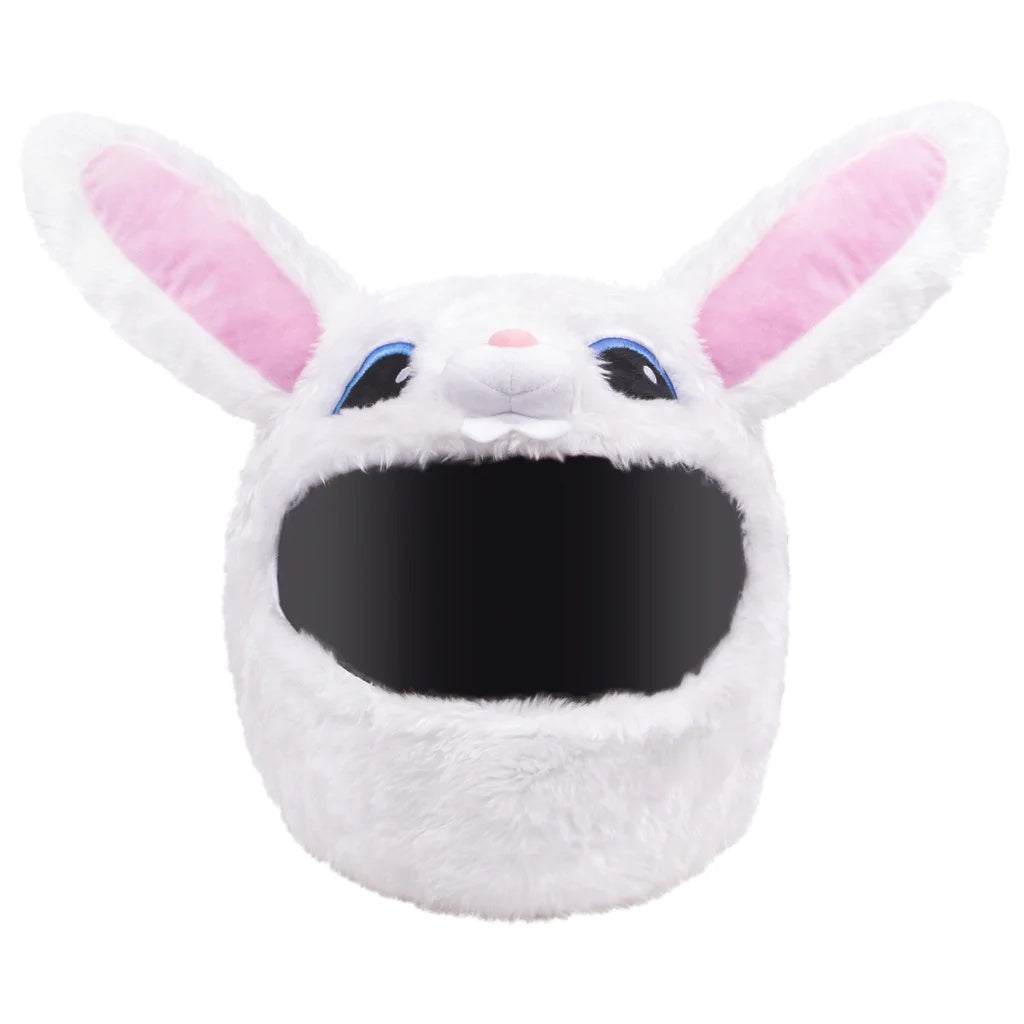 Casco de protección para la cabeza, casco completo de dibujos animados, Panda de peluche, Rana, cachorro, casco descubierto, coche deportivo