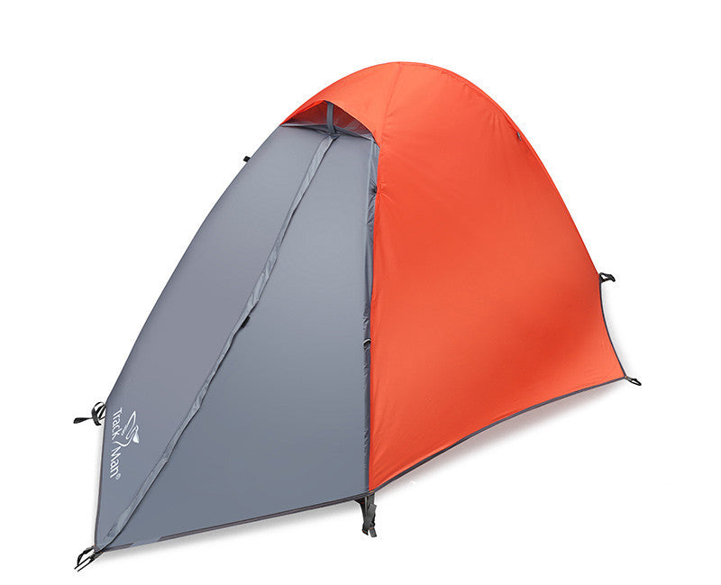Tienda de campaña con poste de aluminio para una sola persona, doble capa, a prueba de lluvia, resistente al viento, ligera, portátil, de apertura rápida, profesional