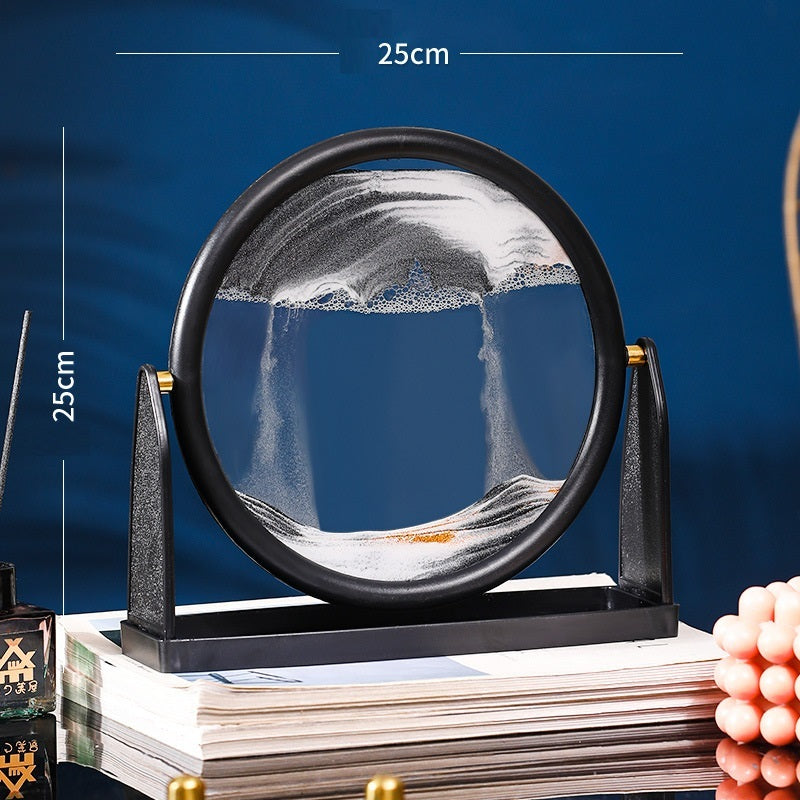 Decoración de escritorio de la sala de estar del hogar del reloj de arena del arte de lujo ligero