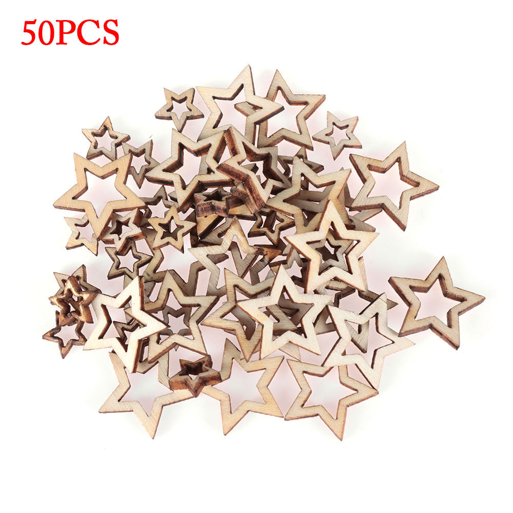 Artisanat en bois, étoile à cinq branches creuse, accessoires faits à la main