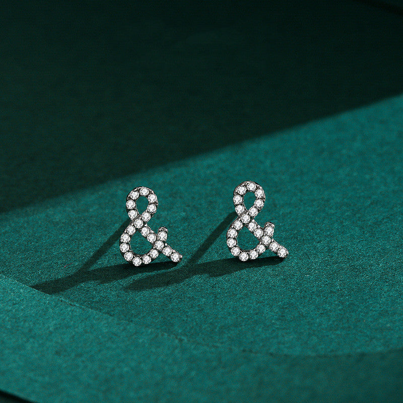 Boucles d'oreilles à tige en argent S925 pour femmes, ornement