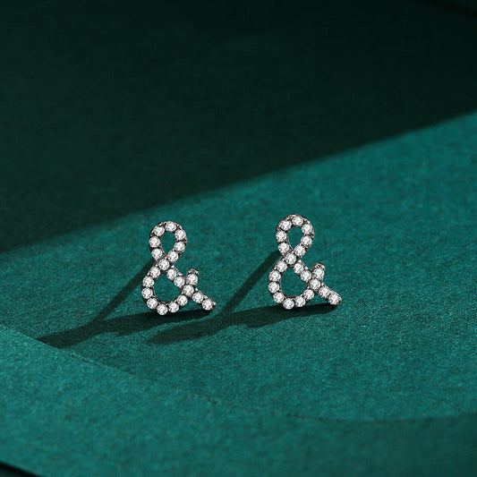 Boucles d'oreilles à tige en argent S925 pour femmes, ornement