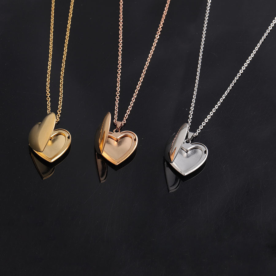 Stainless Steel Photo Box Necklace