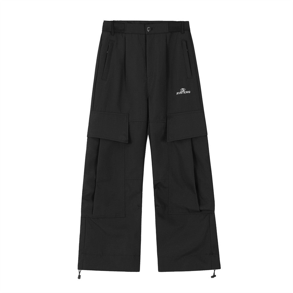 American High Street Design Sense Niche Function Wide Leg Casual Trousers