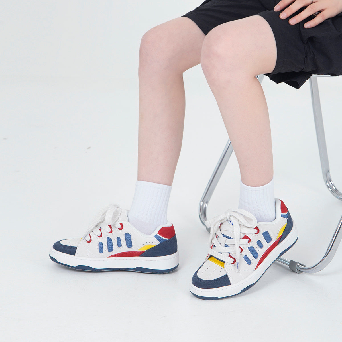 Chaussures de skateboard à blocage de couleur