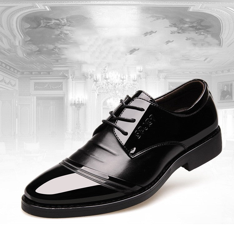 Zapatos casuales de cuero puntiagudos coreanos para hombres