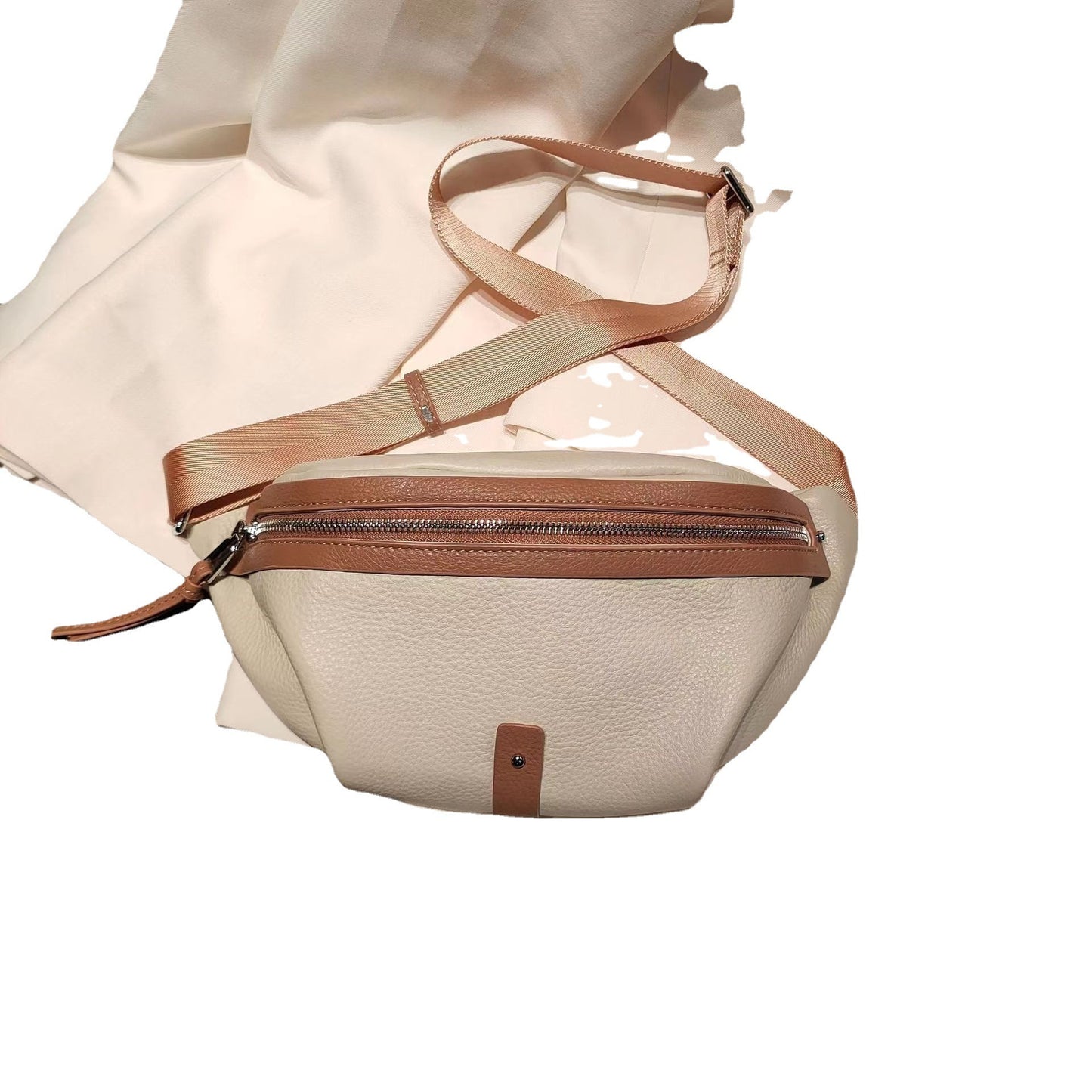 Sac de taille en cuir véritable pour femme, Simple, chic et souple, assorti à tout