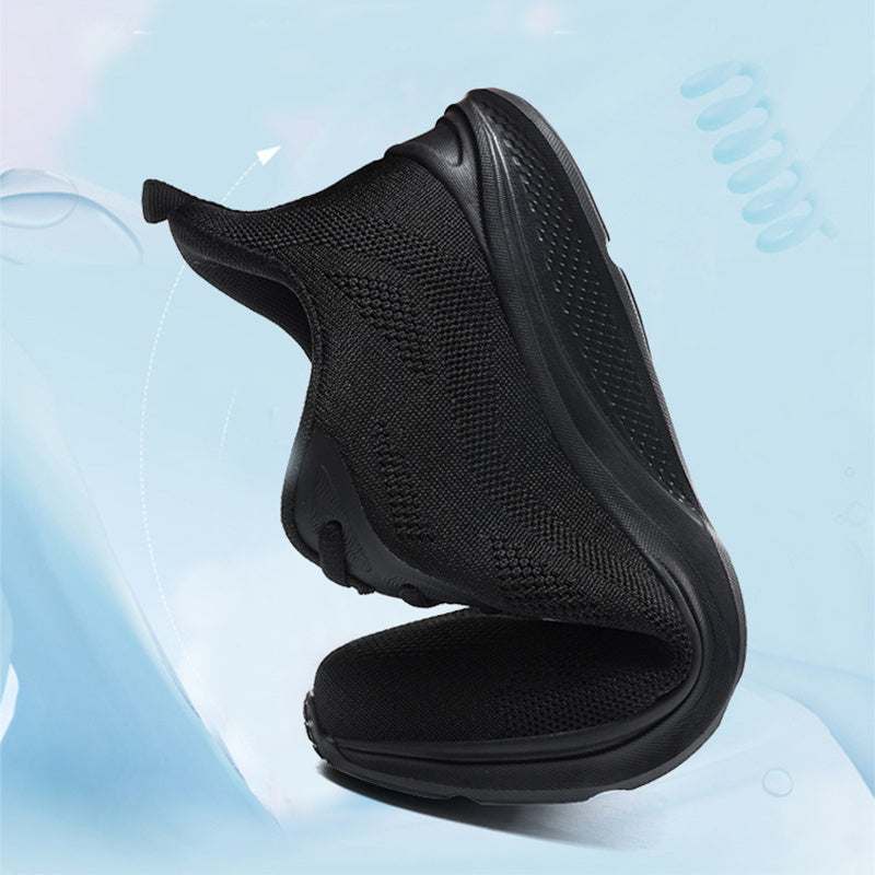 Zapatillas de correr con cordones para hombre, zapatillas de deporte cómodas, transpirables y ligeras de malla