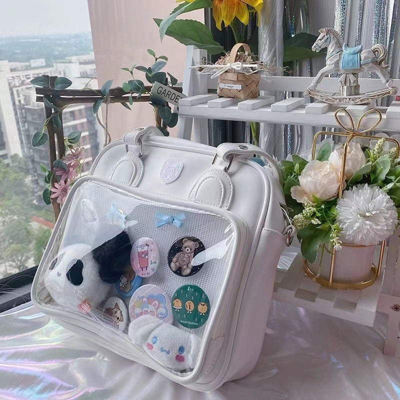 Original CONAI Oso Conejo Gato Cuadrado Commuter Tote Messenger Bag