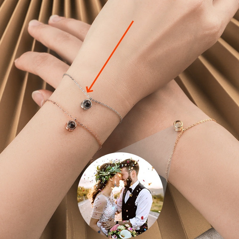 Pulsera De Proyección De Personalización De Foto En 100 Idiomas Te Amo