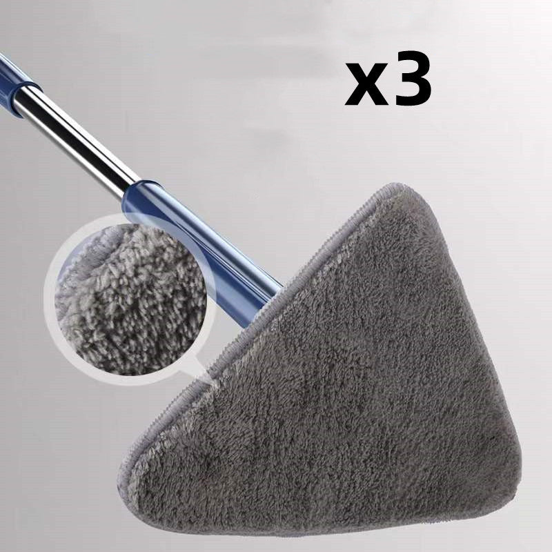 Vadrouille triangulaire extensible à 360 degrés, vadrouille de nettoyage réglable et rotative à 360 Cm pour baignoire, carrelage, sol, mur, vadrouille de nettoyage en profondeur