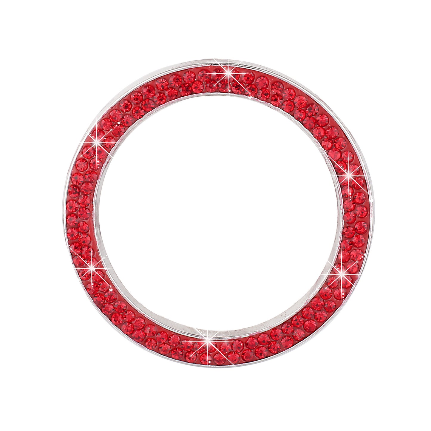 Diamond-encrusted Car One-button Start Decorative Ring  Stickers Women