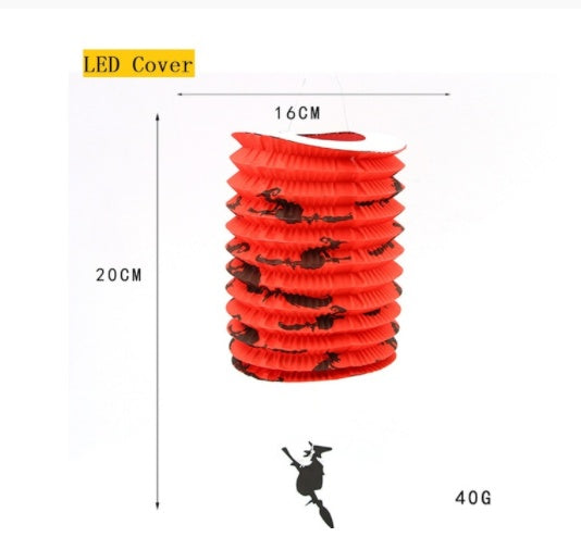 Decoración navideña de Halloween Linternas Arte de tela Fantasma Luces de cadena de Halloween