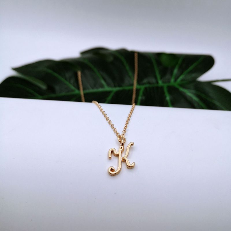 Ornament 26 Letter Necklace Simple Fashion Character Capital English Pendant Special-interest Design Clavicle Chain