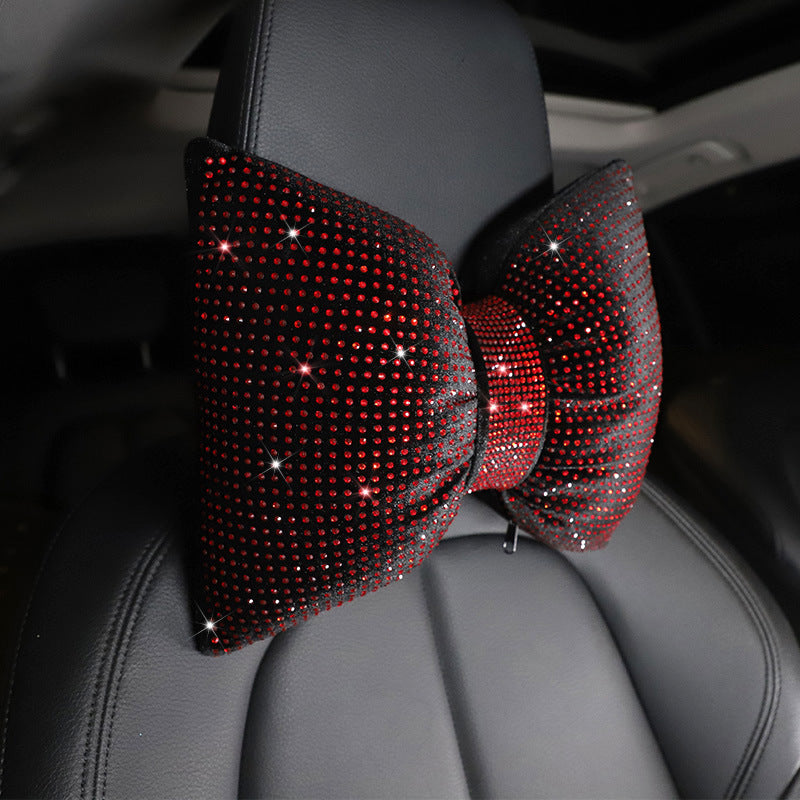 Protector de cuello para reposacabezas de coche con incrustaciones de diamantes Mantianxing