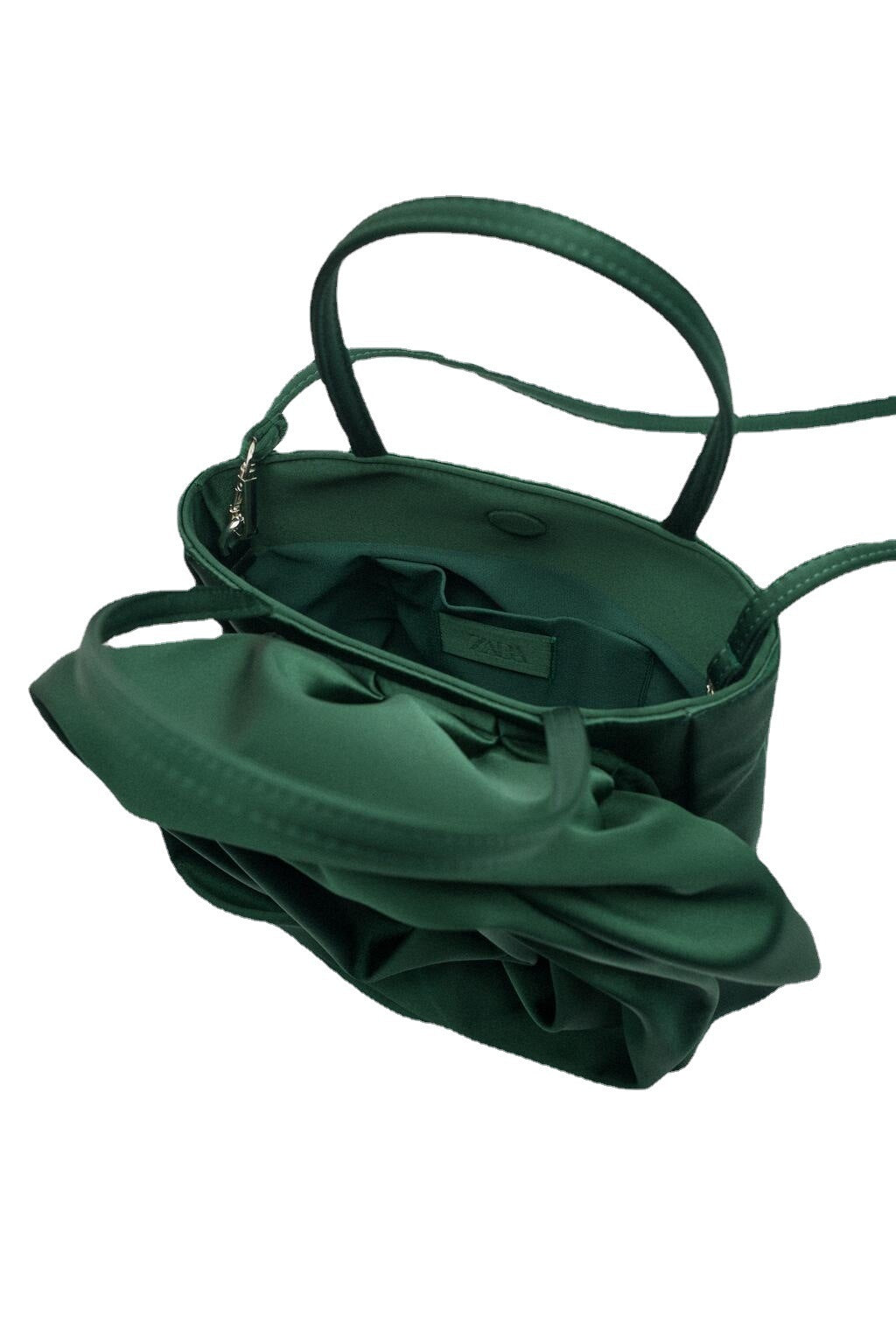 Bolso bandolera con textura de seda