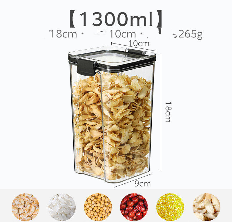 Caja de tarro de almacenamiento de cocina para cereales