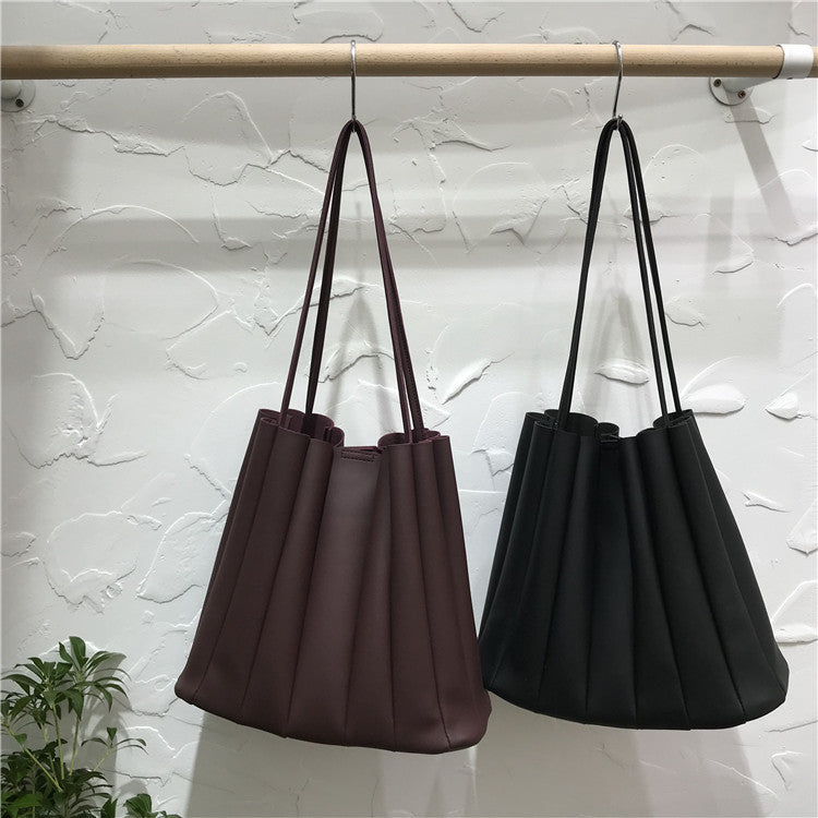 Sac à main littéraire simple plissé série Color
