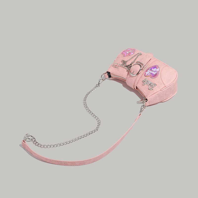 New Special-interest Design Laser Love Underarm Y2g Crossbody Bag